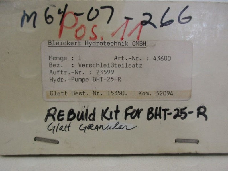 BHTT-25-R REBUILD KIT NSMP