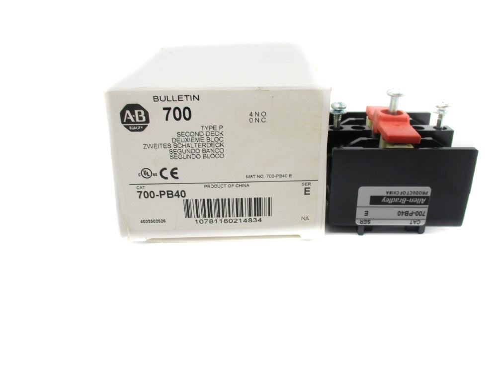 ALLEN BRADLEY 700-PB40 SER. E (WH) NSMP