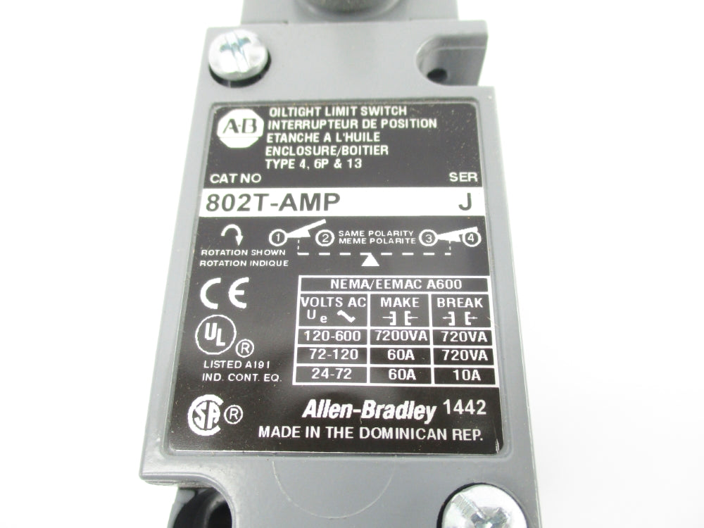 ALLEN BRADLEY 802T-AMP SER. J 120-600VAC 60A NSNP