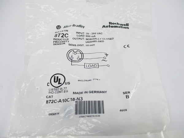 ALLEN BRADLEY 872C-A10C18-N3 SER. B NSMP