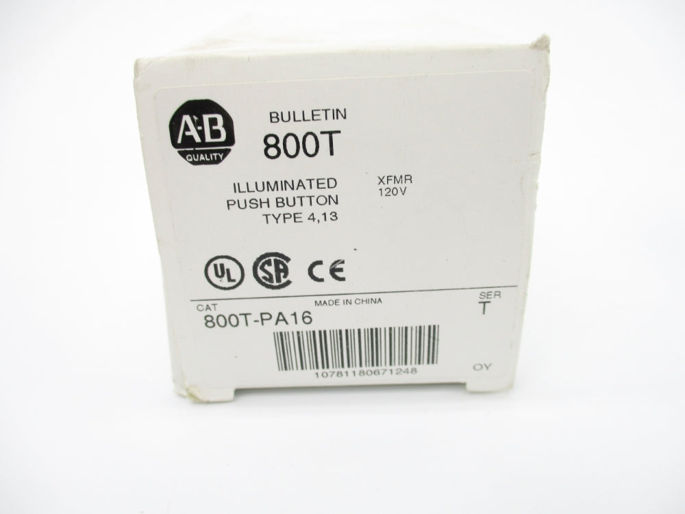 ALLEN BRADLEY 800T-PA16 SER. T 120V (WH) NSMP