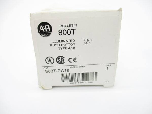 ALLEN BRADLEY 800T-PA16 SER. T 120V (WH) NSMP
