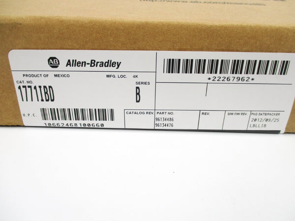 ALLEN BRADLEY 1771-IBD SER. B DATE: 2012 NSFS
