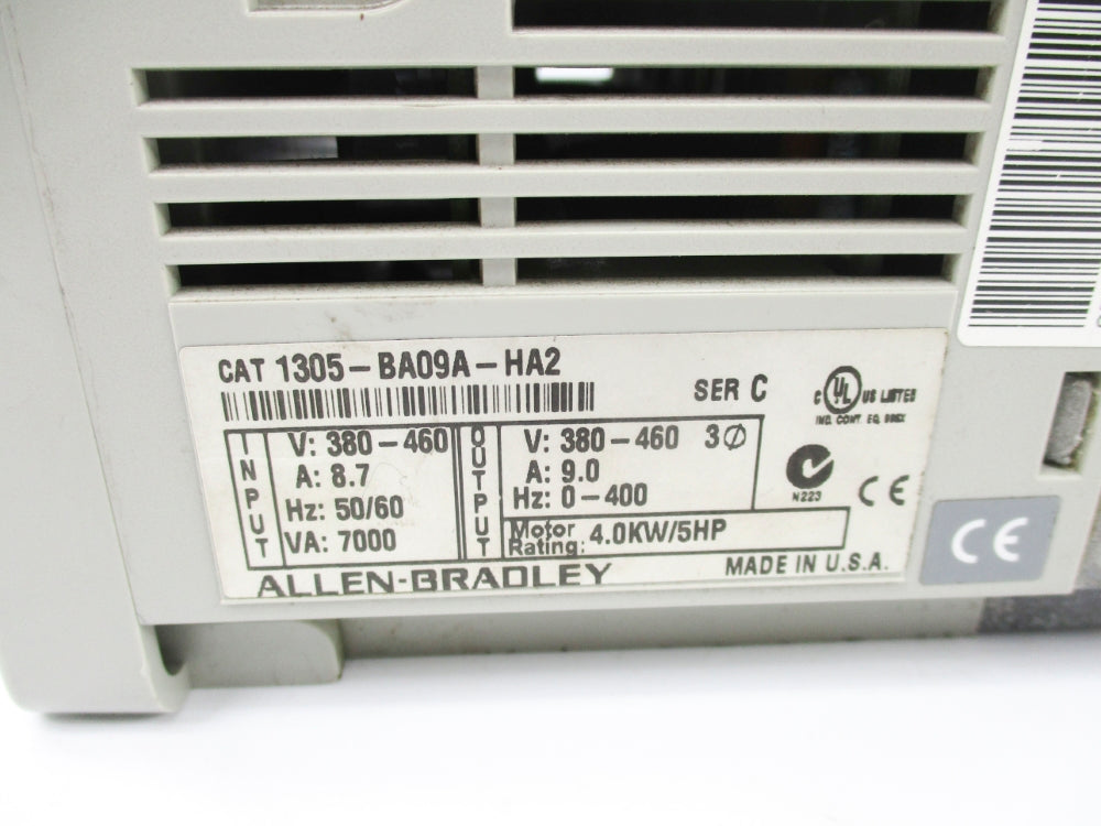 ALLEN BRADLEY 1305-BA09A-HA2 SER. C 380-460V 8.7A UNMP