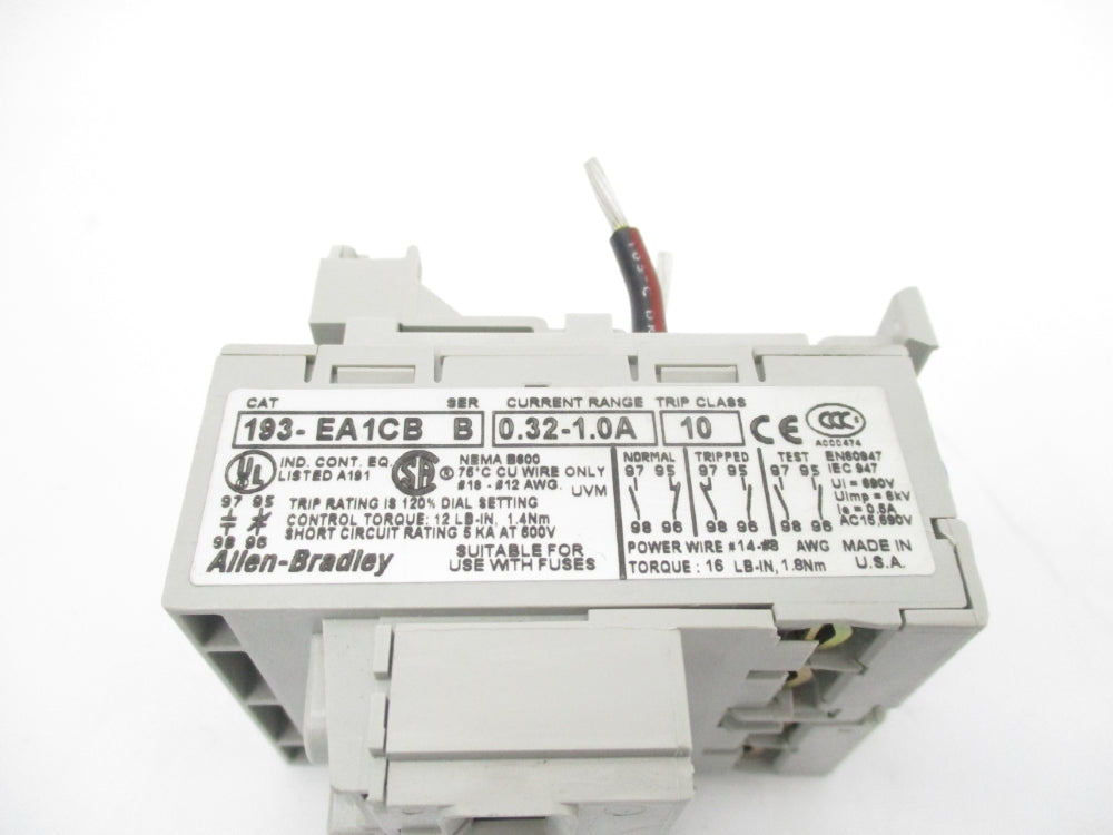INDUSTRIAL SPARE PART 193-EA1CB SER. B 600V 0.32-1.0A NSNP