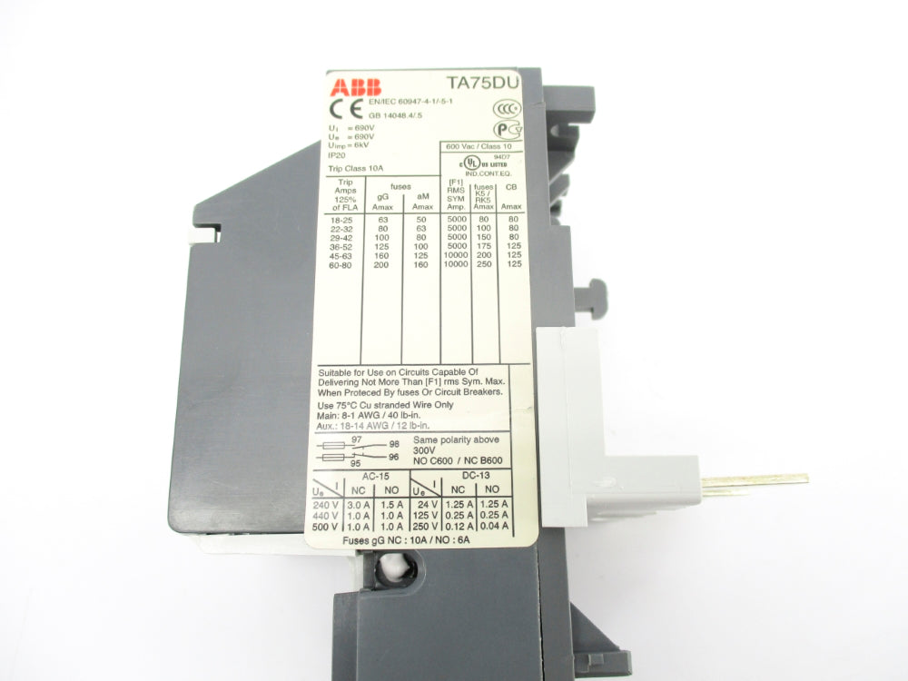 ABB TA75DU-52 690V 36-52A NSNP