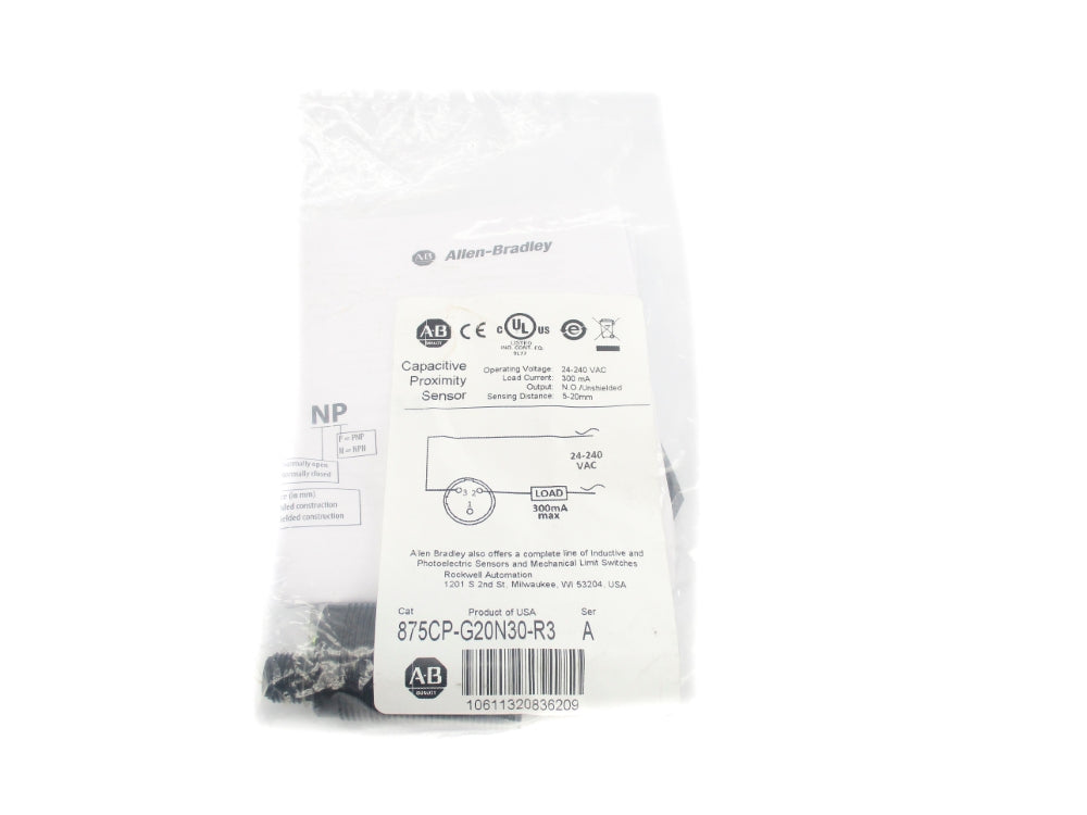 ALLEN BRADLEY 875CP-G20N30-R3 SER. A 24-240VAC NSMP