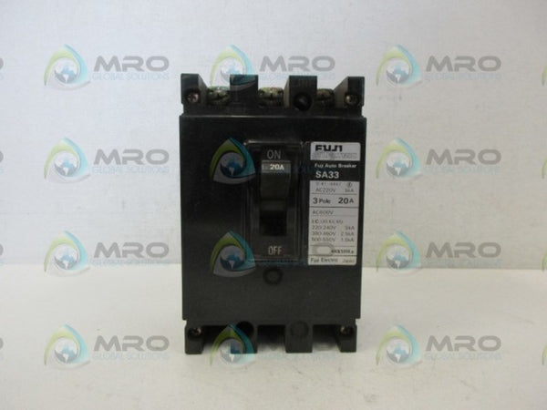 FUJI SA33 20AMP 3POLE CIRCUIT BREAKER NSNP