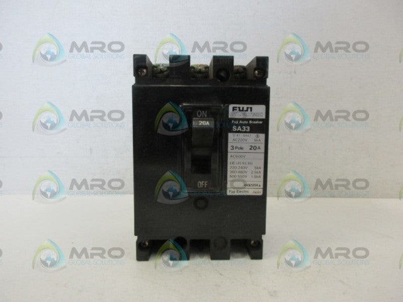 FUJI SA33 20AMP 3POLE CIRCUIT BREAKER NSNP