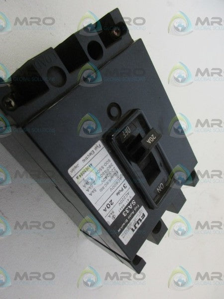 FUJI SA33 20AMP 3POLE CIRCUIT BREAKER NSNP