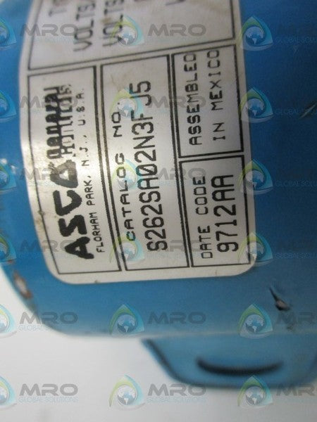 ASCO S262SA02N3FJ5 SOLENOID GAS VALVE UNMP