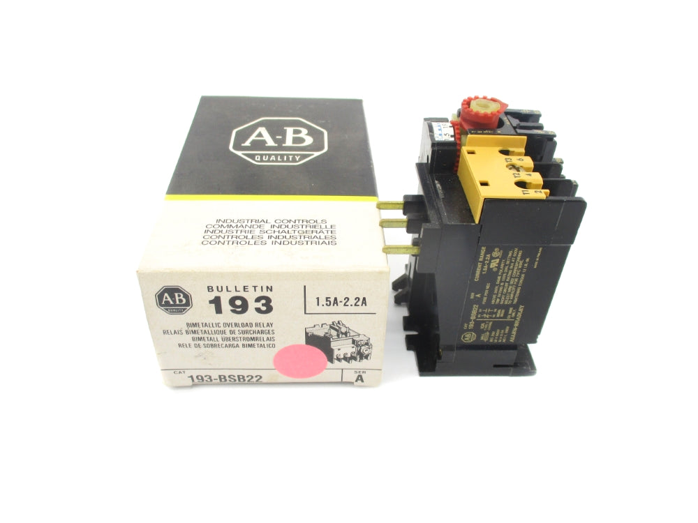 INDUSTRIAL SPARE PART 193-BSB22 SER. A 660V 1.5-2.2A (BK/YL) NSMP