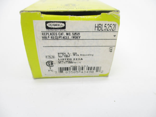 HUBBELL HBL5252I 125V 15A NSMP