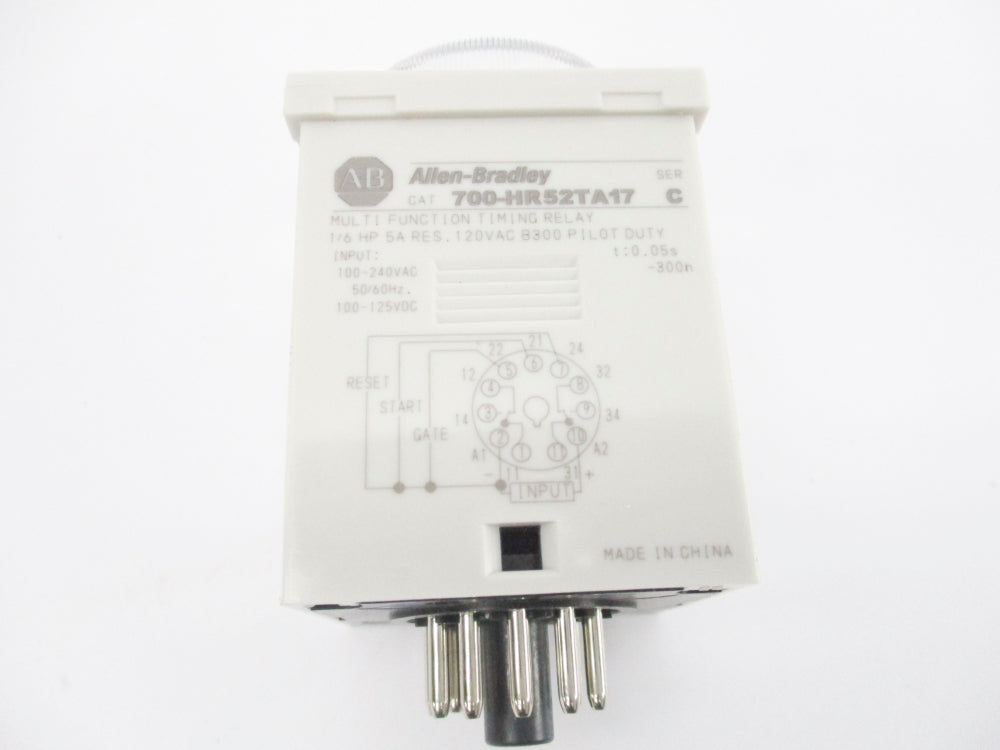 ALLEN BRADLEY 700-HR52TA17 SER. C 100-240VAC 5A 0.05S-300H (WH) NSMP