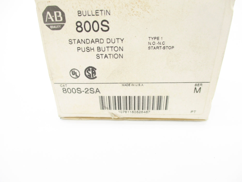 ALLEN BRADLEY 800S-2SA SER. M 600VAC (WH) NSMP