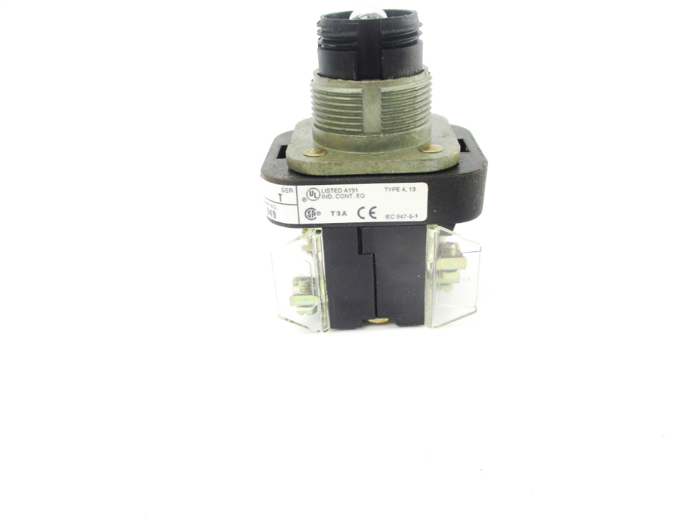 ALLEN BRADLEY 800T-QB10 SER. T 120VAC (AS PICTURED) NSNP