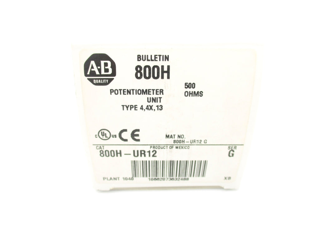 ALLEN BRADLEY 800H-UR12 SER. G (WH) NSMP