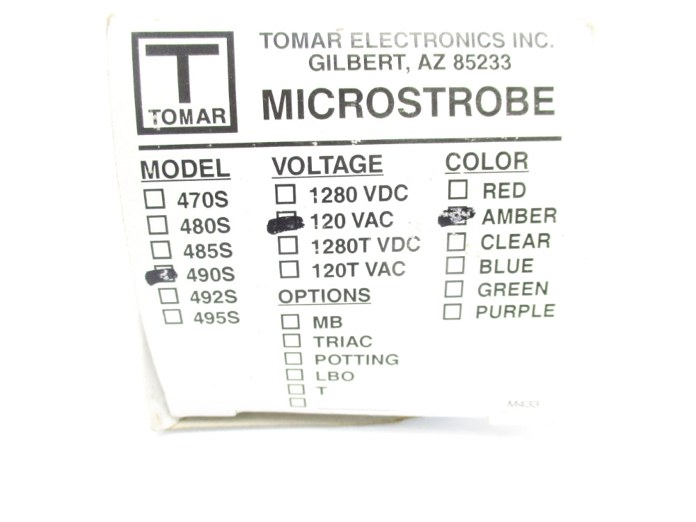TOMAR 490S-120 (AMBER) 120VAC NSMP