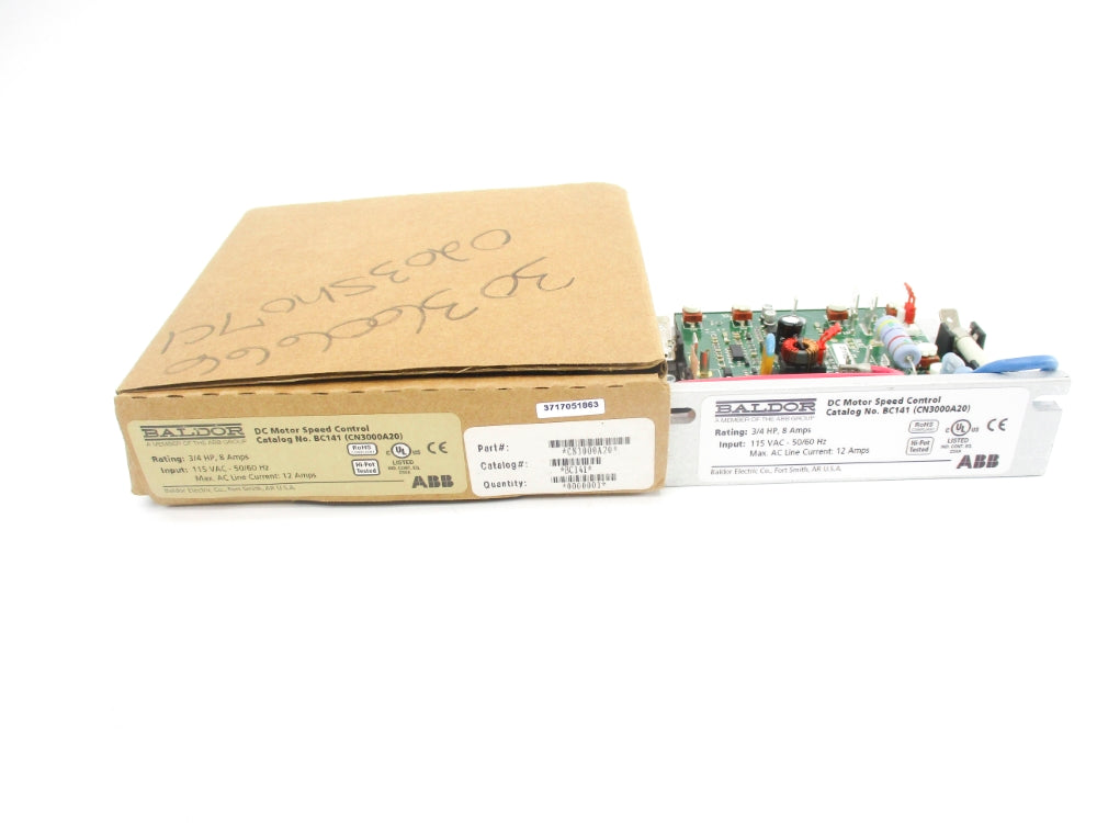 BALDOR BC141 CN3000A20 115VAC 12A NSMP