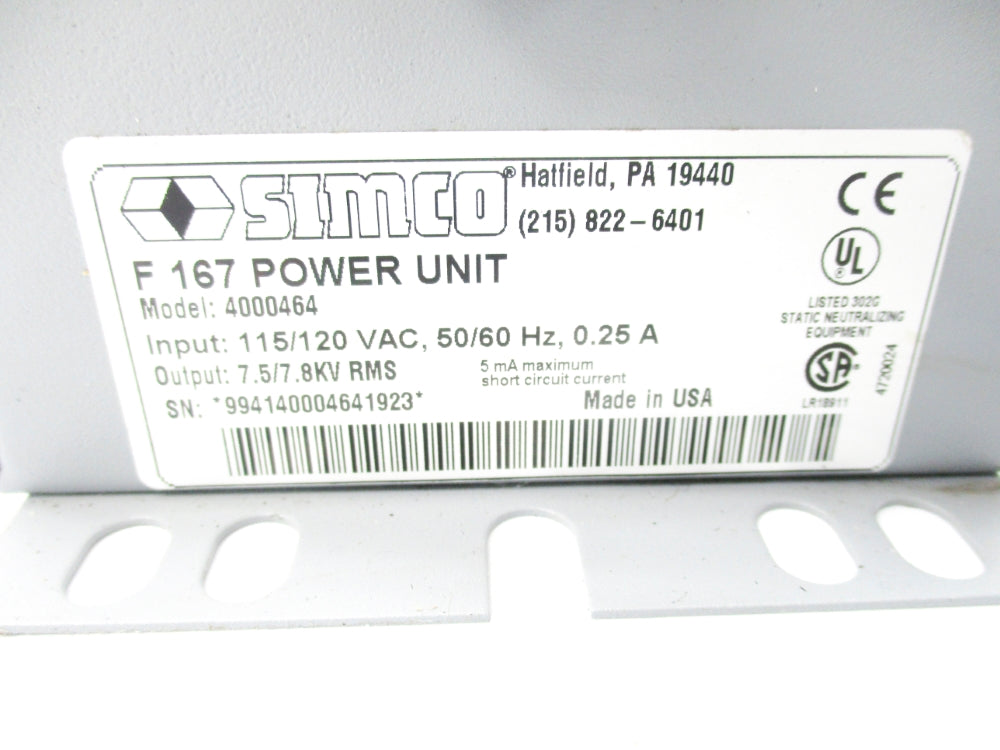 SIMCO 4000464 115/120VAC 0.25A NSNP