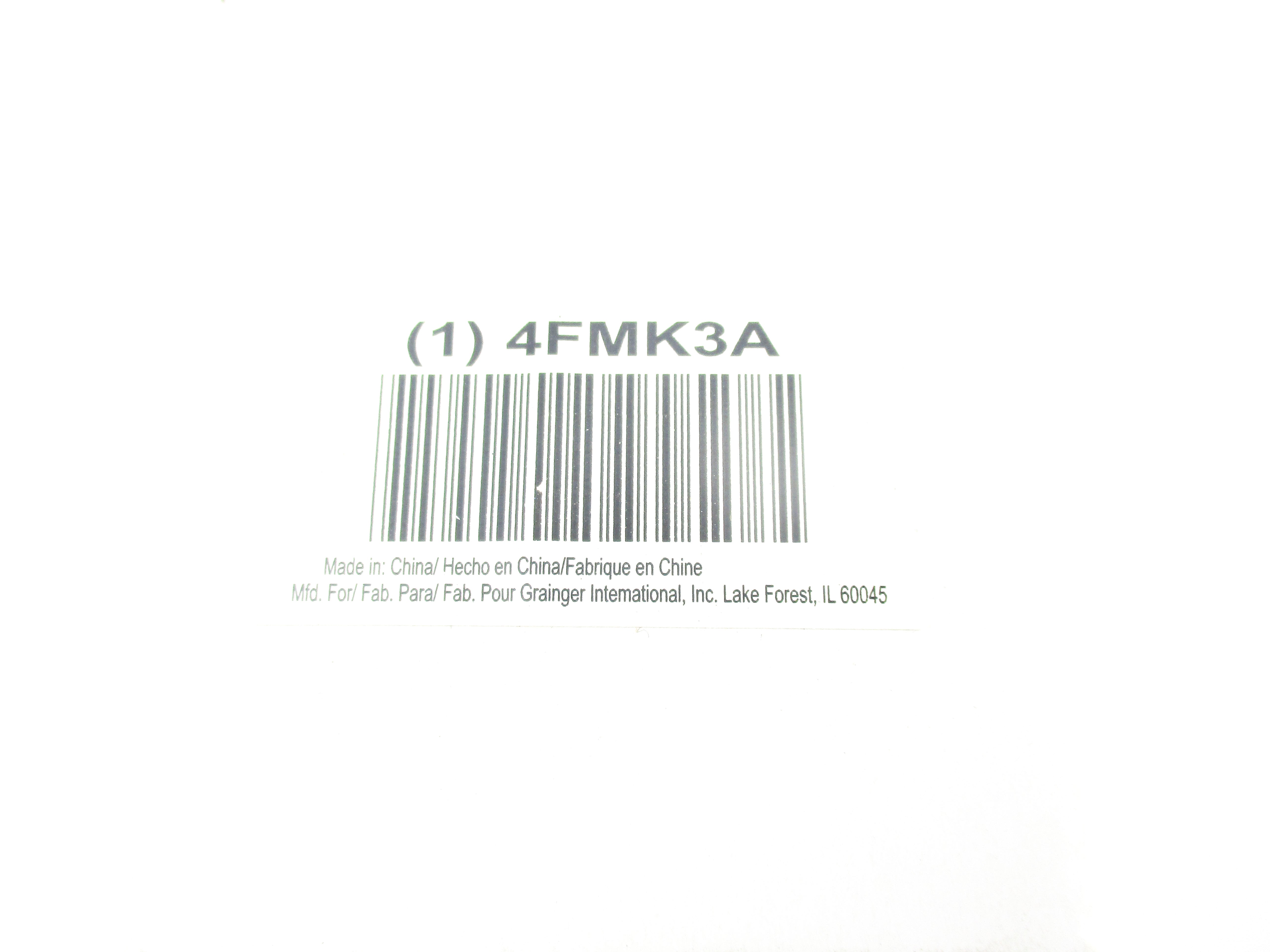 GRAINGER 4FMK3A -30"-0"HGVAC NSMP