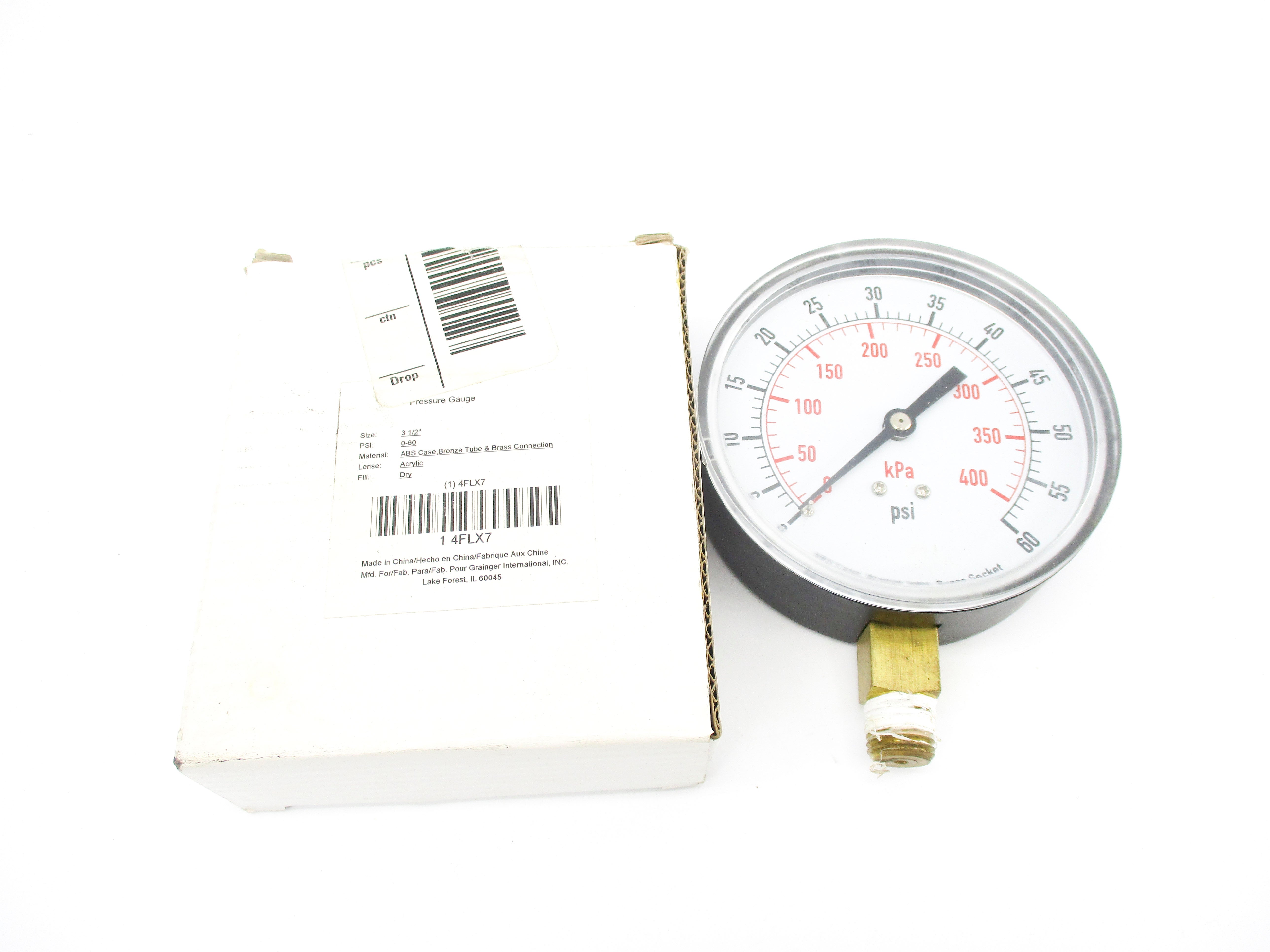 GRAINGER 4FLX7 0-60PSI NSMP