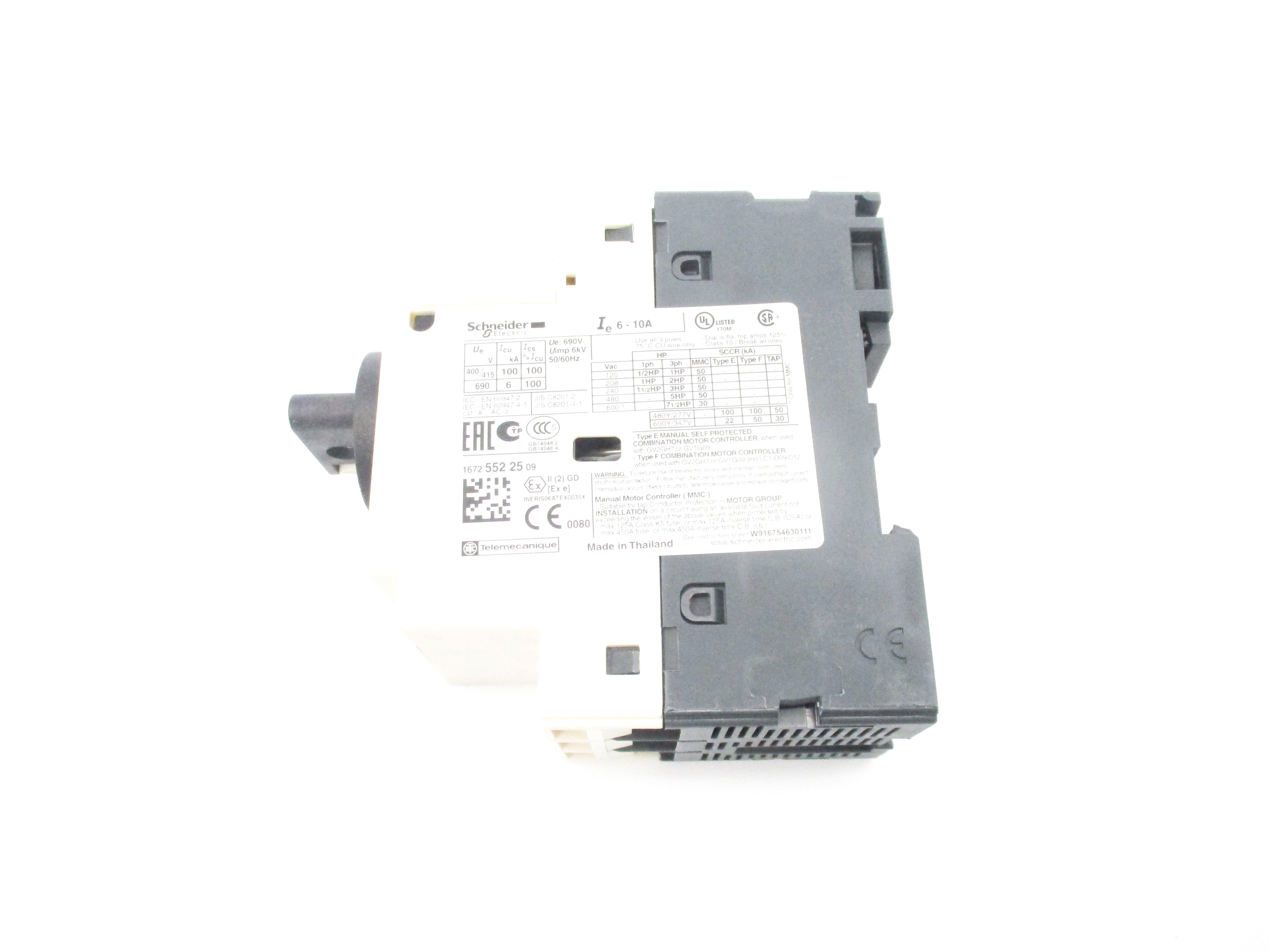 SCHNEIDER ELECTRIC GV2P14 600V 6-10A NSMP