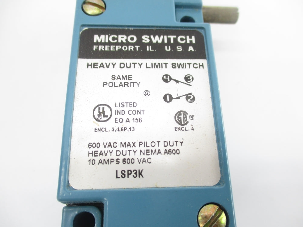 MICRO SWITCH LSP3K 600VAC 10A (AS PICTURED1)NSNP