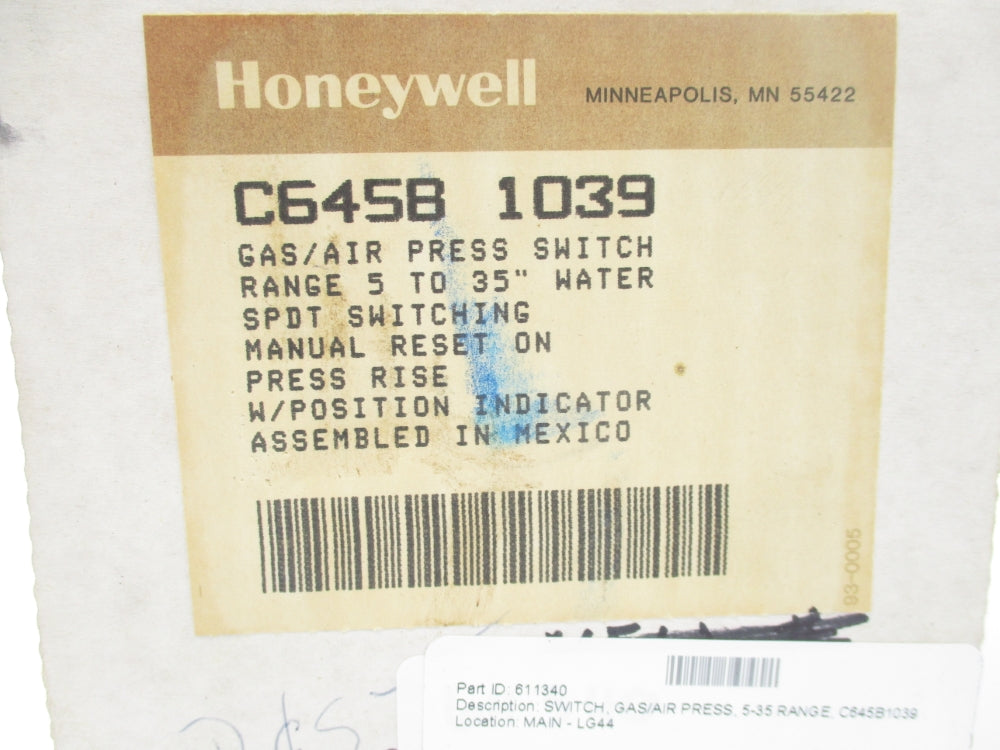 HONEYWELL C64581039 5-35INWC NSMP