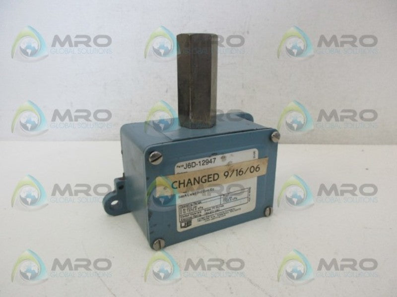 UNITED ELECTRIC J6D-12947 PRESSURE SWITCH UNMP