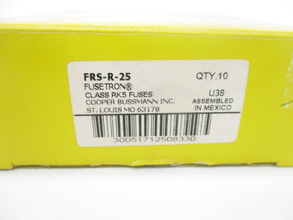 BUSSMANN FRS-R-25 600VAC/300VDC 25A (PKG OF 10) NSMP