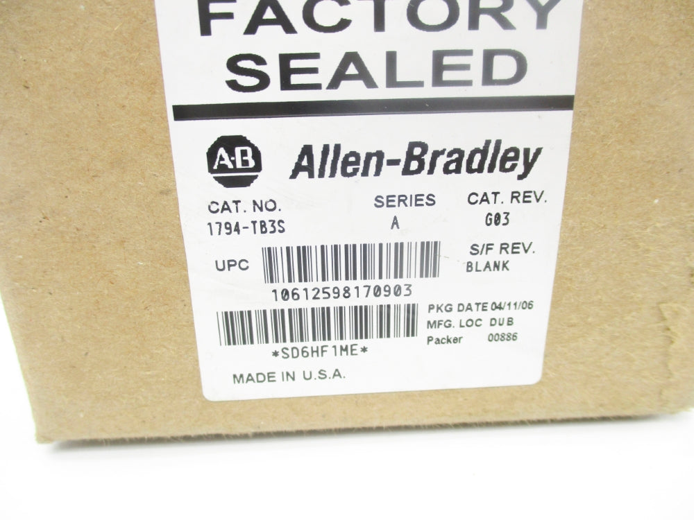 ALLEN BRADLEY 1794-TB3S SER. A DATE: 2006 NSFS
