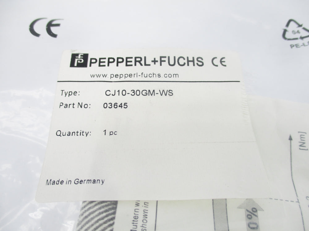 PEPPERL+FUCHS CJ10-30GM-WS 03645 NSMP