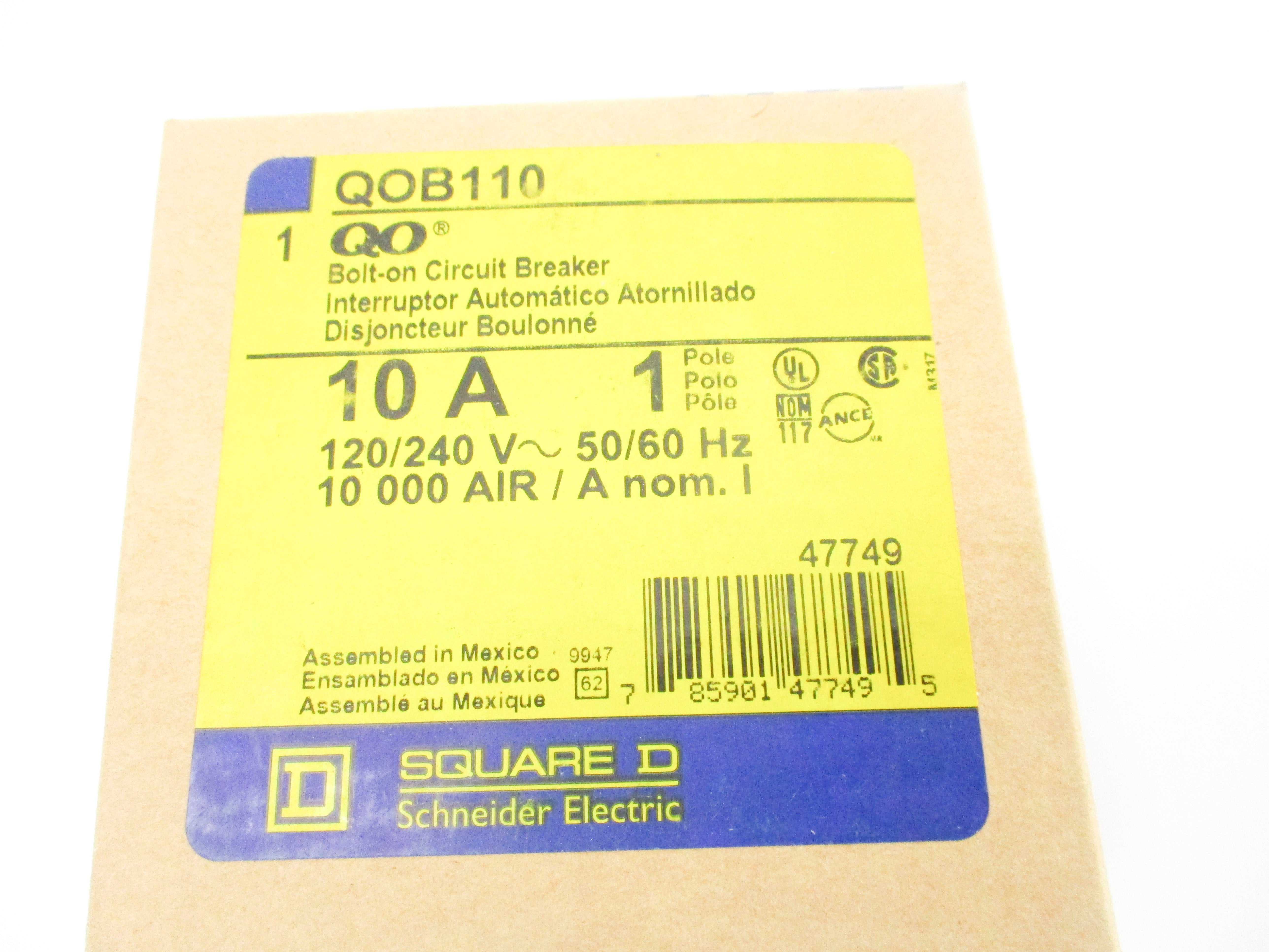 SQUARE D QOB110 120/240V 10A NSMP