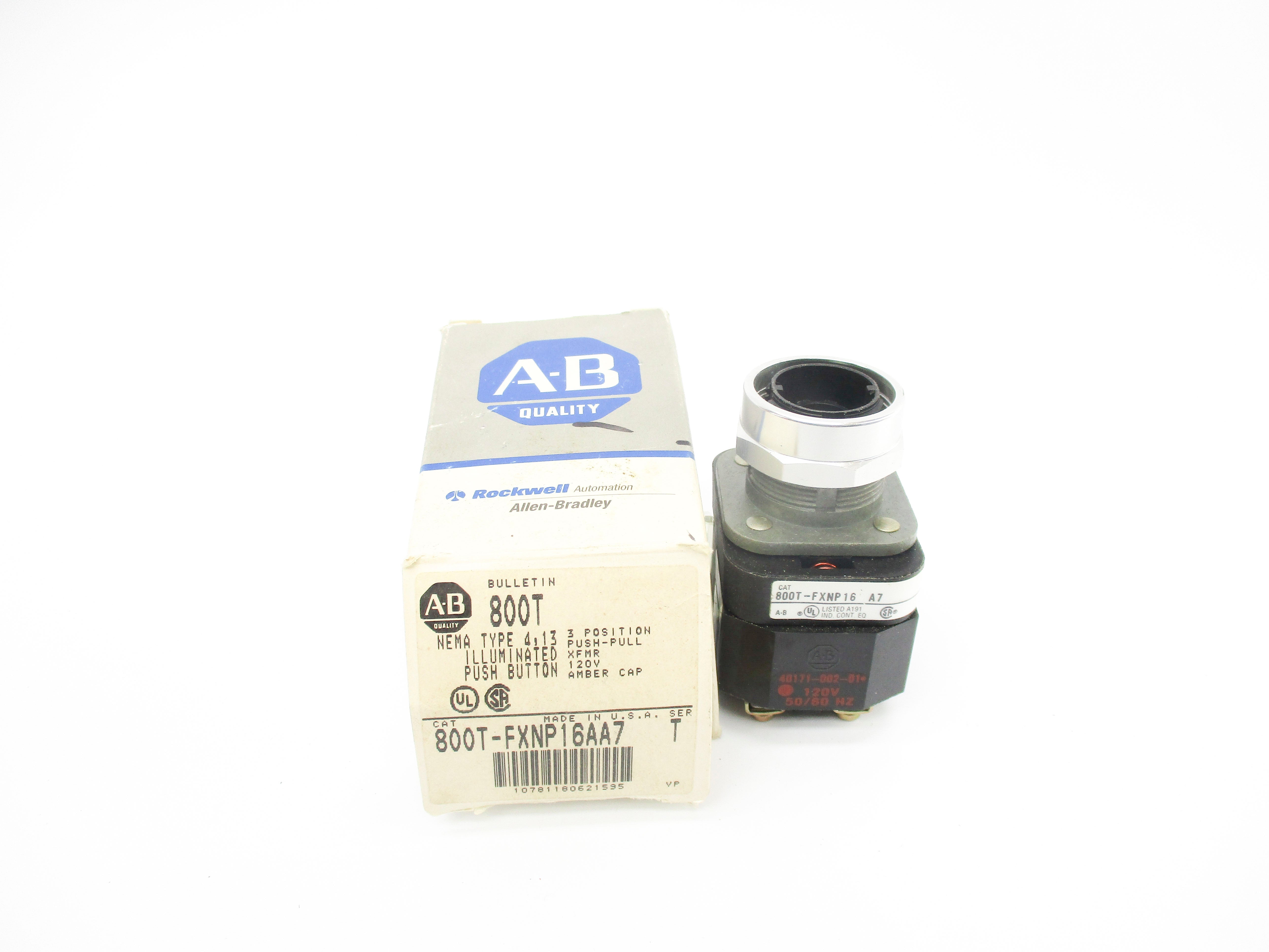 ALLEN BRADLEY 800T-FXNP16AA7 SER. T (AS PICTURED) (GY/BL) NSMP