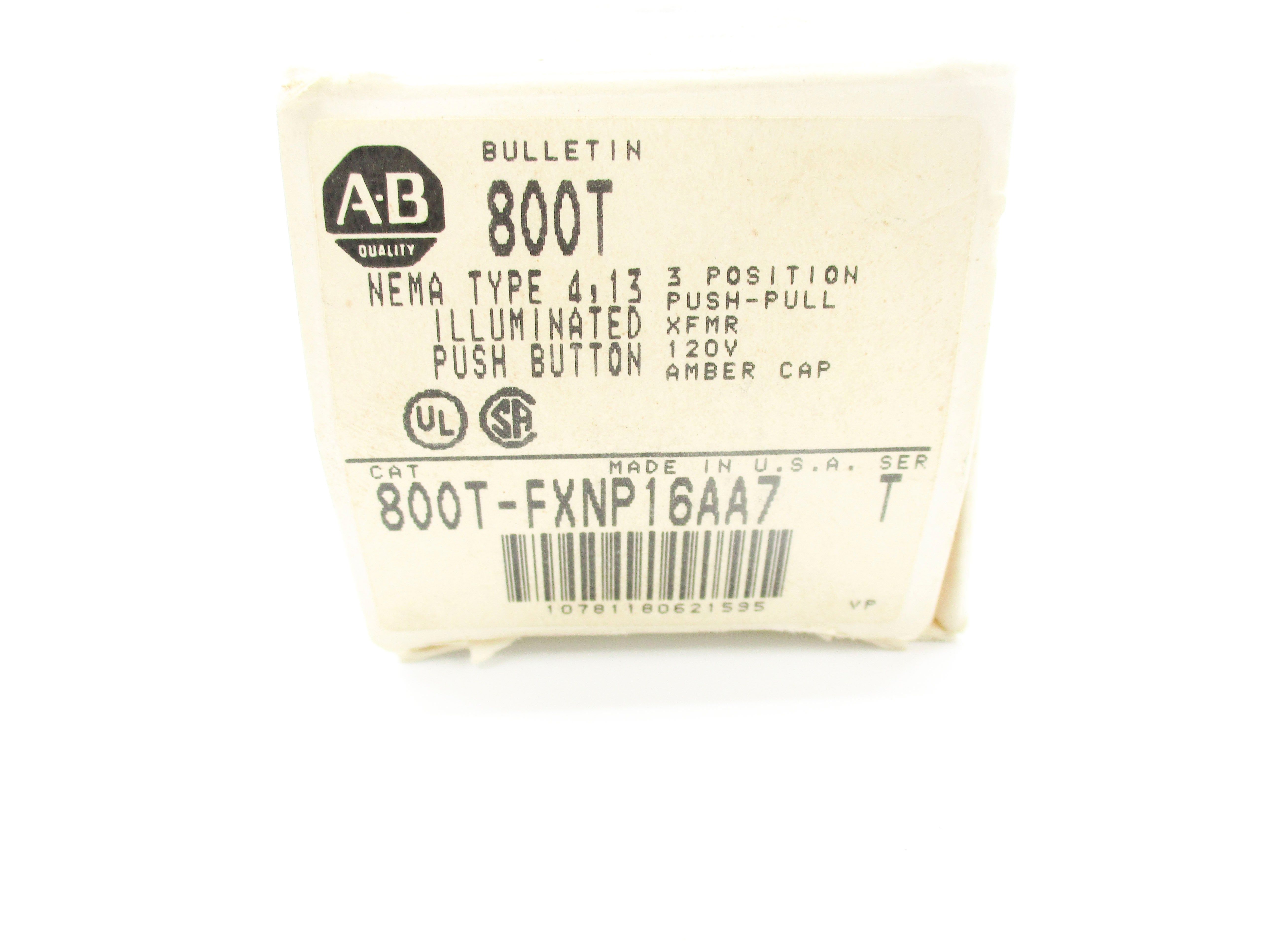 ALLEN BRADLEY 800T-FXNP16AA7 SER. T (AS PICTURED) (GY/BL) NSMP