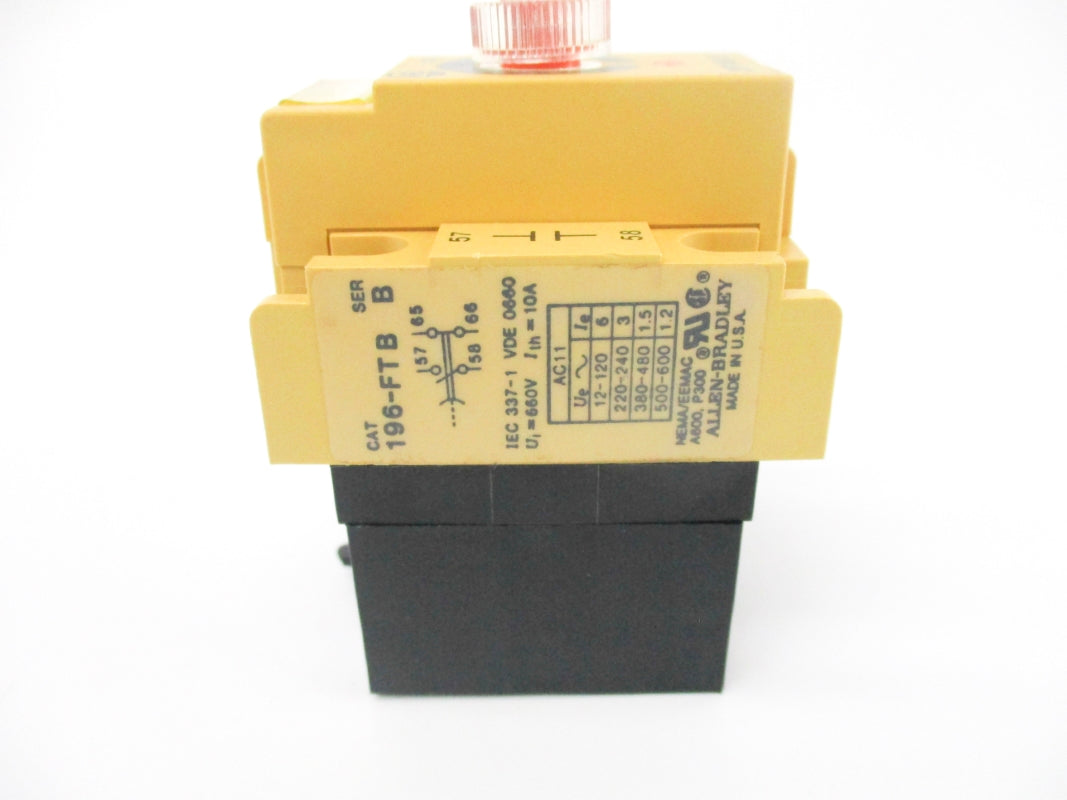 ALLEN BRADLEY 196-FTB SER. B 600V 1.2A (BK/YL) NSMP