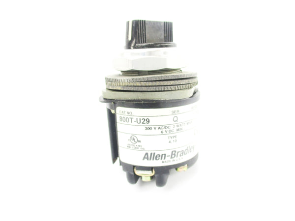 ALLEN BRADLEY 800T-U29 SER. Q 300VAC/DC (GY/BL) NSMP