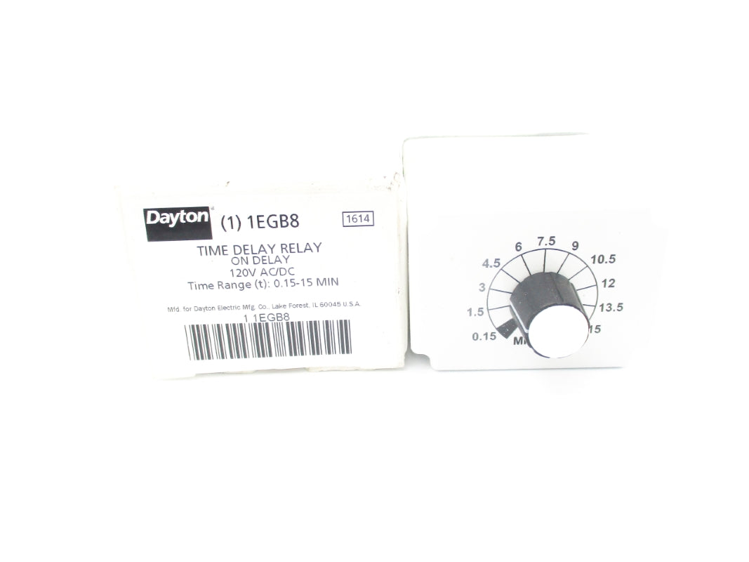 DAYTON 1EGB8 120VAC/DC 0.15-15MIN 10A NSMP