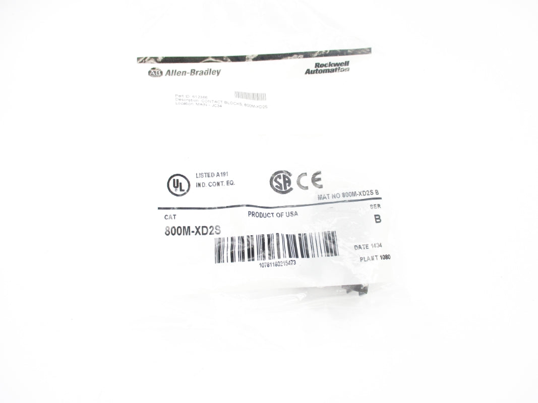 ALLEN BRADLEY 800M-XD2S SER. B NSMP