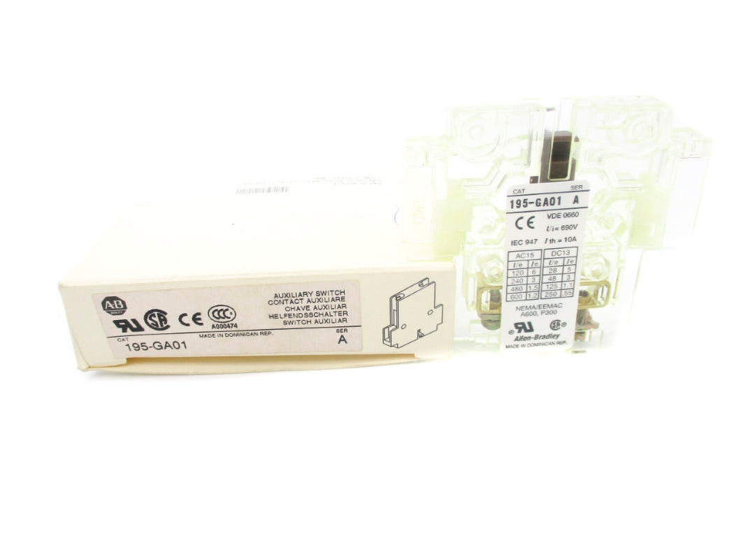ALLEN BRADLEY 195-GA01 SER. A 600VAC 1.2A (WH) NSMP