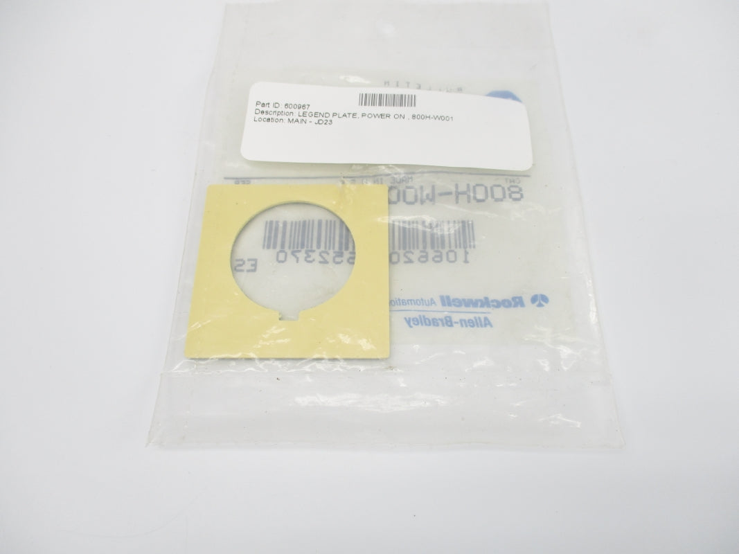 ALLEN BRADLEY 800H-W001 SER. D NSMP