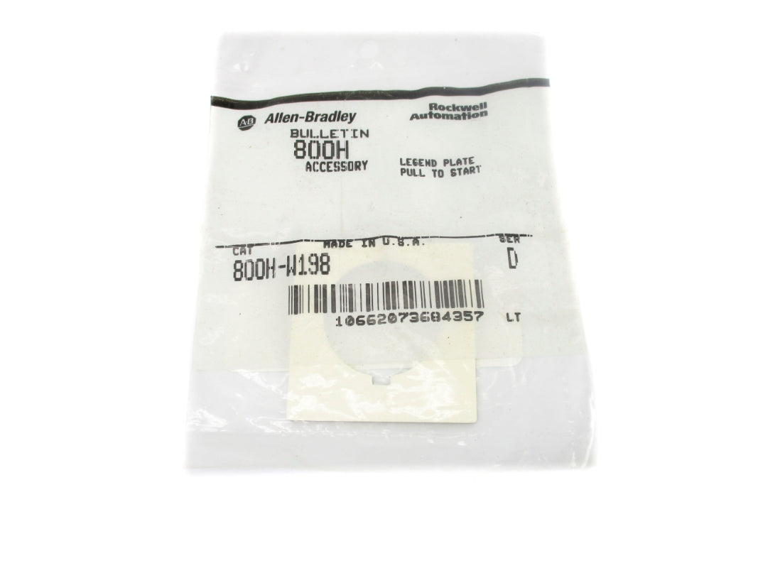 ALLEN BRADLEY 800H-W198 SER. D NSMP