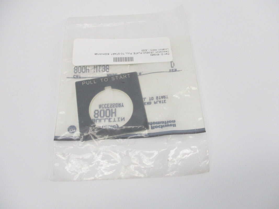 ALLEN BRADLEY 800H-W198 SER. D NSMP