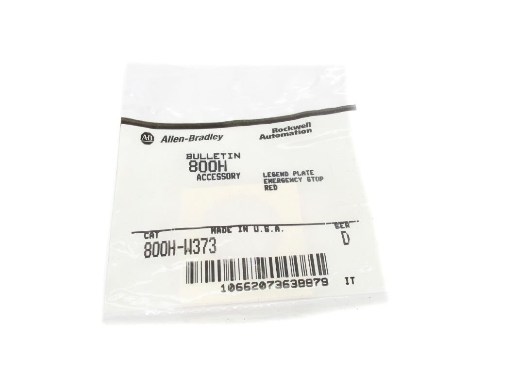ALLEN BRADLEY 800H-W373 SER. D NSMP