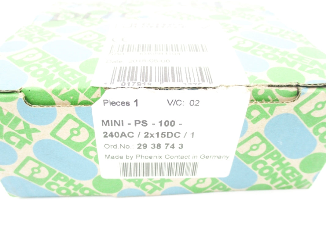 PHOENIX CONTACT MINI-PS-100-240AC/2X15DC/1 2938743 100-240VAC NSMP