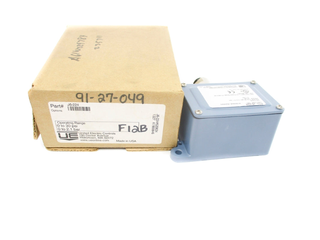 UNITED ELECTRIC J6-224  480VAC 15A 0-30PSI NSMP