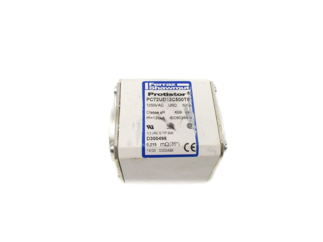 FERRAZ SHAWMUT D300498 PC72UD13C500TF 1250VAC 500A UNMP