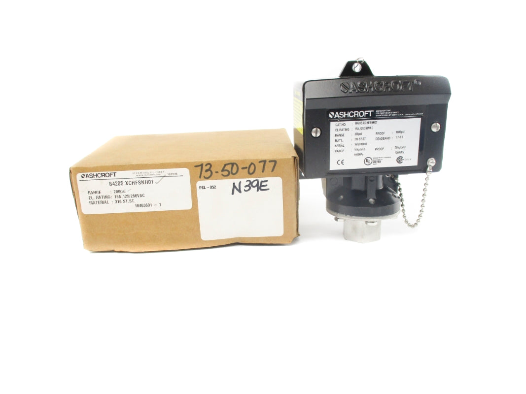 ASHCROFT B420SXCHFSNH07 250VAC 15A 200PSI NSMP