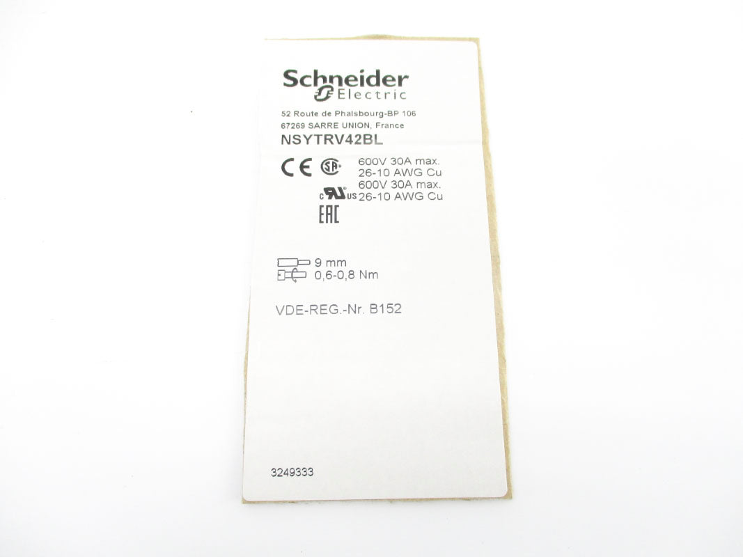 SCHNEIDER ELECTRIC NSYTRV42BL 600V 30A NSNP